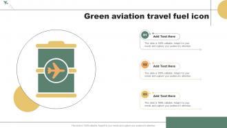 Green Aviation Travel Fuel Icon