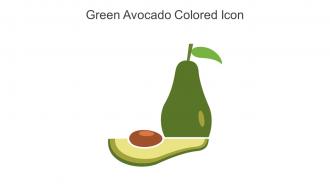 Green Avocado Colored Icon In Powerpoint Pptx Png And Editable Eps Format