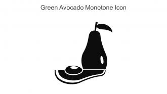 Green Avocado Monotone Icon In Powerpoint Pptx Png And Editable Eps Format