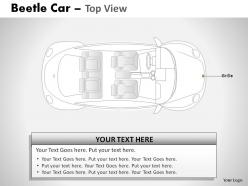 Green beetle car top view powerpoint presentation slides