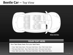Green beetle car top view powerpoint presentation slides db