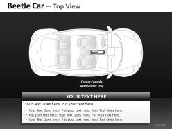 Green beetle car top view powerpoint presentation slides db