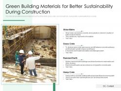 Green building materials for better sustainability during construction