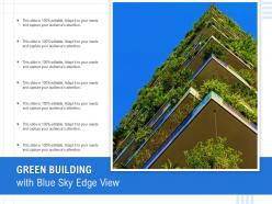 Green building with blue sky edge view