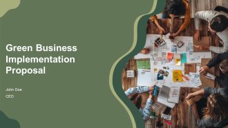 Green Business Implementation Proposal PPT Template AT