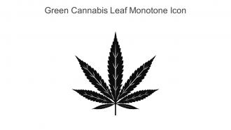 Green Cannabis Leaf Monotone Icon In Powerpoint Pptx Png And Editable Eps Format