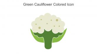 Green Cauliflower Colored Icon In Powerpoint Pptx Png And Editable Eps Format