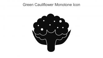 Green Cauliflower Monotone Icon In Powerpoint Pptx Png And Editable Eps Format