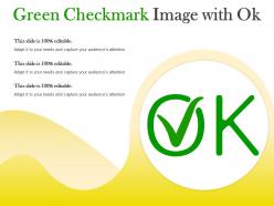Green checkmark image with ok
