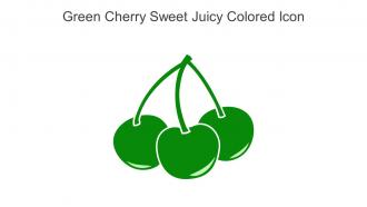Green Cherry Sweet Juicy Colored Icon In Powerpoint Pptx Png And Editable Eps Format