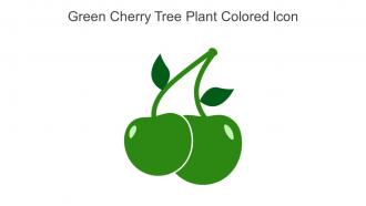 Green Cherry Tree Plant Colored Icon In Powerpoint Pptx Png And Editable Eps Format