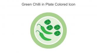 Green Chilli In Plate Colored Icon In Powerpoint Pptx Png And Editable Eps Format