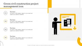 Green Civil Construction Project Management Icon