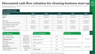 Green Cleaning Business Plan Discounted Cash Flow Valuation For Cleaning Business Start Up BP SS