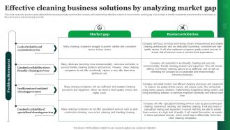 Green Cleaning Business Plan Effective Cleaning Business Solutions By Analyzing Market Gap BP SS