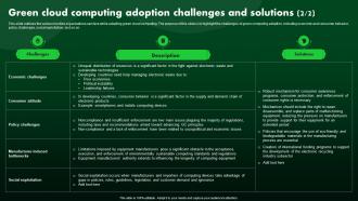 Green Cloud Computing Adoption Challenges And Solutions 2 2 Green IT