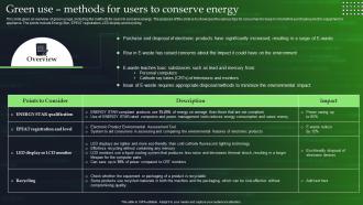 Green Cloud Computing Green Use Methods For Users To Conserve Energy