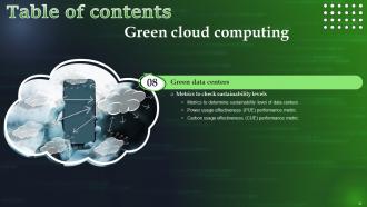Green Cloud Computing Powerpoint Presentation Slides Editable Good