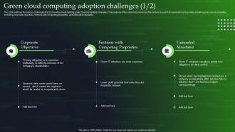 Green Cloud Computing V2 Adoption Challenges Ppt Ideas Slideshow