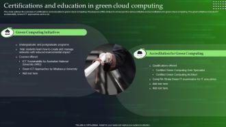 Green Cloud Computing V2 Certifications And Education In Green Cloud Computing
