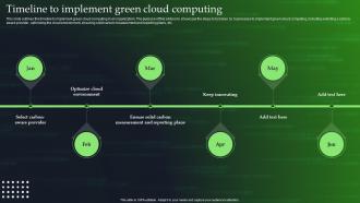 Green Cloud Computing V2 Timeline To Implement Green Cloud Computing