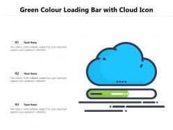 Green Colour Loading Bar With Cloud Icon