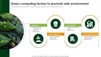 Green Computing Factors To Promote Safe Environment