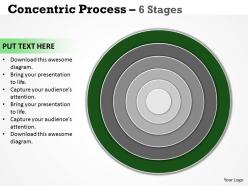 Green concentric business diagram