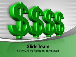 Green dollar symbols finance investment powerpoint templates ppt themes and graphics 0113