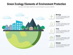 Green ecology elements of environment protection