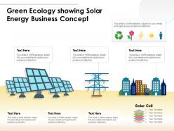 Green ecology showing solar energy business concept