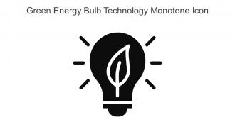Green Energy Bulb Technology Monotone Icon In Powerpoint Pptx Png And Editable Eps Format