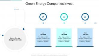 Green Energy Companies Invest In Powerpoint And Google Slides Cpb