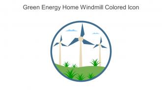 Green Energy Home Windmill Colored Icon In Powerpoint Pptx Png And Editable Eps Format