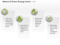 Green energy house protection plants ppt icons graphics