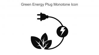 Green Energy Plug Monotone Icon In Powerpoint Pptx Png And Editable Eps Format