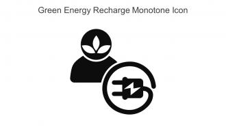 Green Energy Recharge Monotone Icon In Powerpoint Pptx Png And Editable Eps Format
