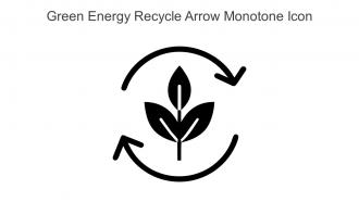 Green Energy Recycle Arrow Monotone Icon In Powerpoint Pptx Png And Editable Eps Format