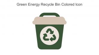 Green Energy Recycle Bin Colored Icon In Powerpoint Pptx Png And Editable Eps Format