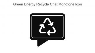 Green Energy Recycle Chat Monotone Icon In Powerpoint Pptx Png And Editable Eps Format