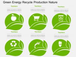 Green energy recycle production nature flat powerpoint design