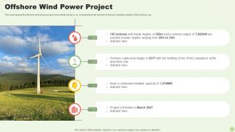 Green Energy Resources Offshore Wind Power Project Ppt Slides Information