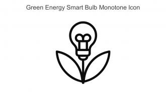 Green Energy Smart Bulb Monotone Icon In Powerpoint Pptx Png And Editable Eps Format