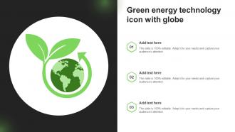 Green Energy Technology Icon With Globe