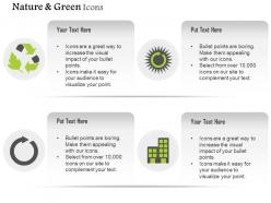 Green enrgy symbols with text boxes editable icons