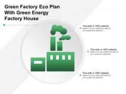 Green factory eco plan with green energy factory house
