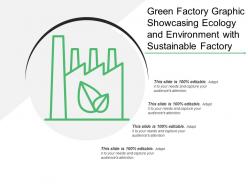 Green factory graphic showcasing ecology and environment with sustainable factory