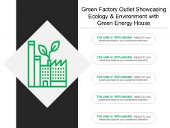Green factory outlet showcasing ecology and environment with green energy house