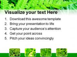 Green fern bushes nature powerpoint templates and powerpoint backgrounds 0411