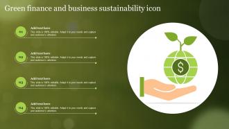 Green Finance And Business Sustainability Icon